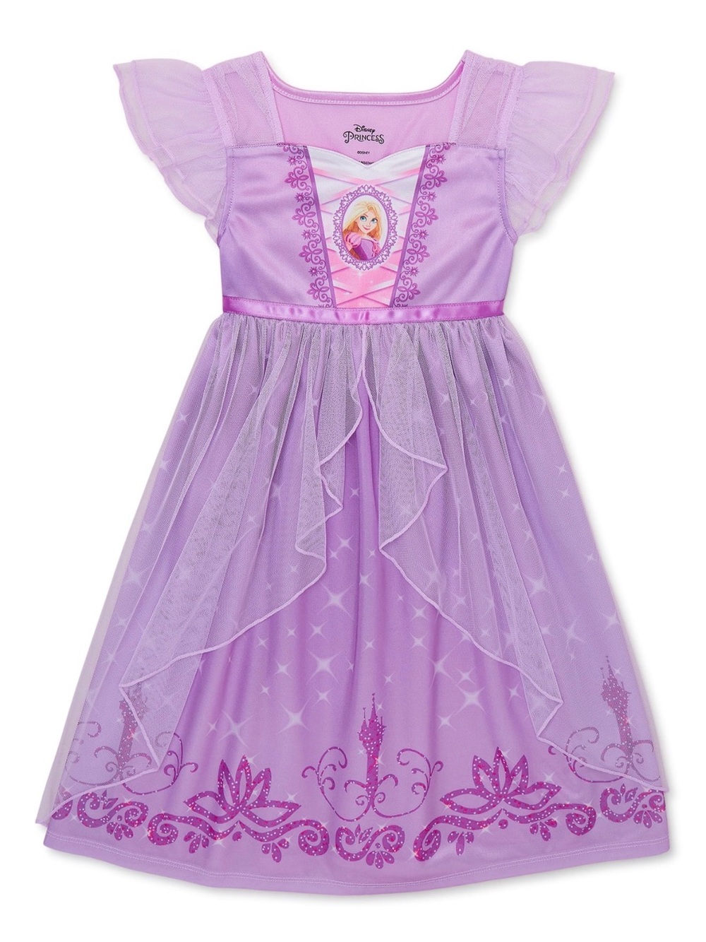 Disney Lavender Rapunzel Princess Gown for Dress-Up Size 4T